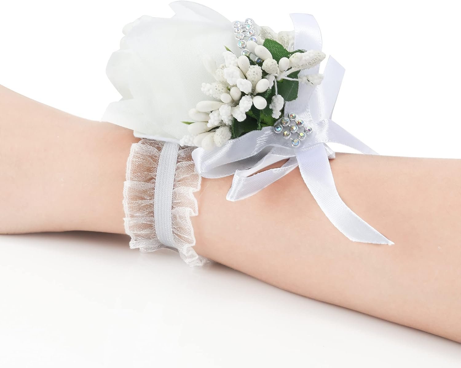 Wholesale Wrist Corsage 4 Packs White Rose Flower Wristband for Bride Bridesmaid Wedding Prom Party Supplier Wholesale Wrist Corsage 4 Packs White Rose Flower Wristband for Bride Bridesmaid Wedding Prom Party Supplier