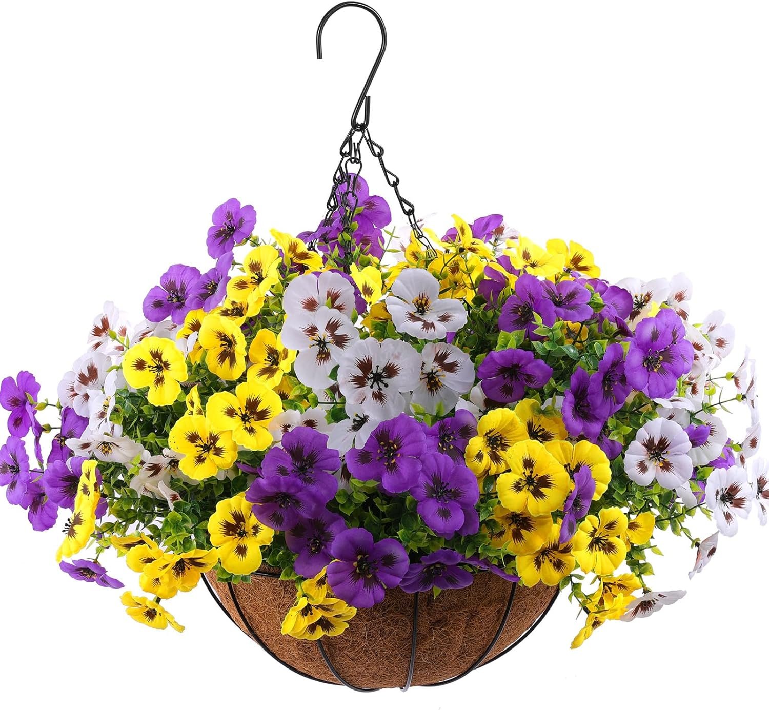 Wholesale 18 Pcs Faux Silk Pansy Flowers Outdoor Spring Decor for Planters Porch Yard Patio Window Box in Purple Yellow White Supplier Wholesale 18 Pcs Faux Silk Pansy Flowers Outdoor Spring Decor for Planters Porch Yard Patio Window Box in Purple Yellow White Supplier