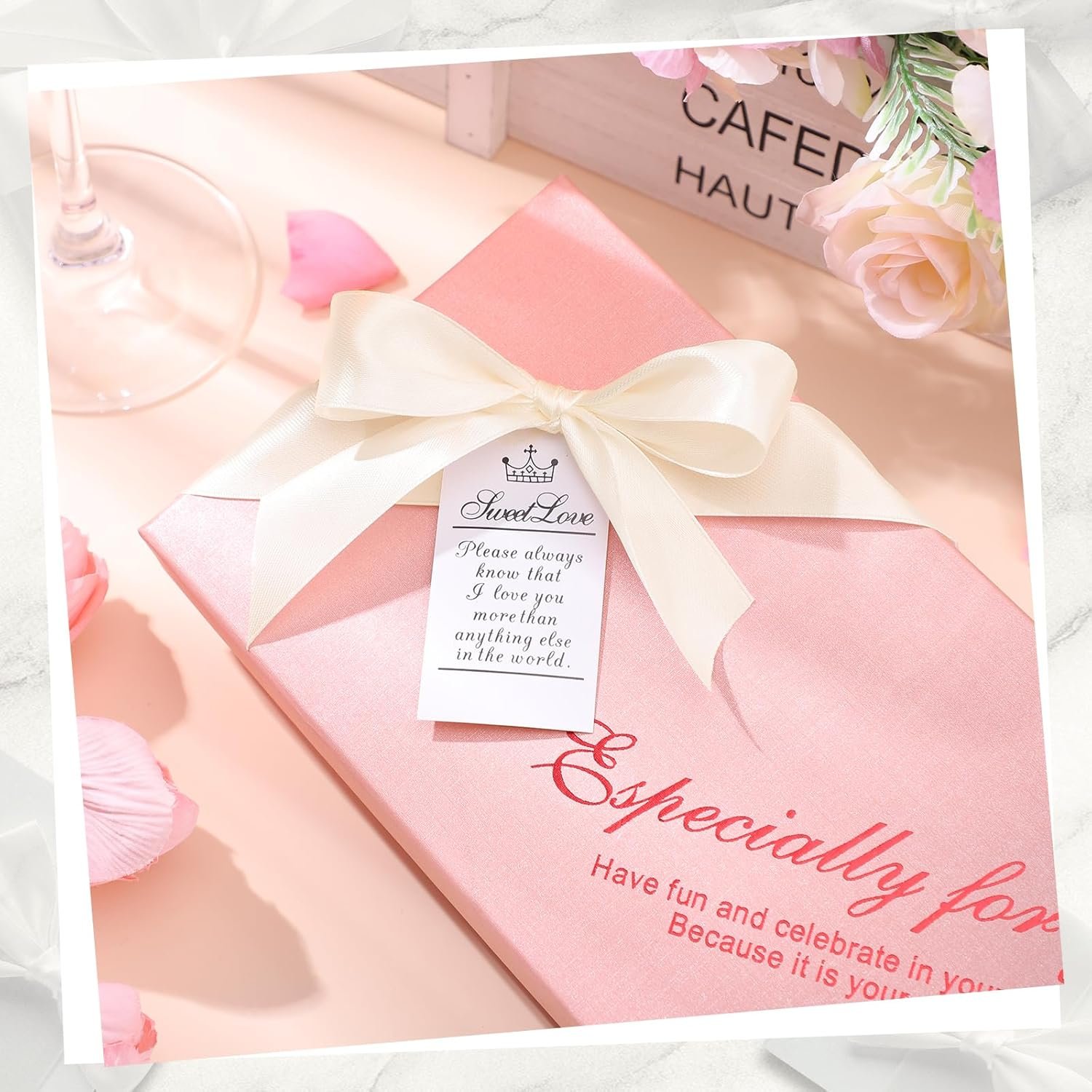 Wholesale Double Faced Satin Ribbon 1 Inch 60 Yards Ivory Cream for Crafts Hair Bows Gift Wrapping Home Decor Wedding Invitation Valentine's Day Decorations Supplier