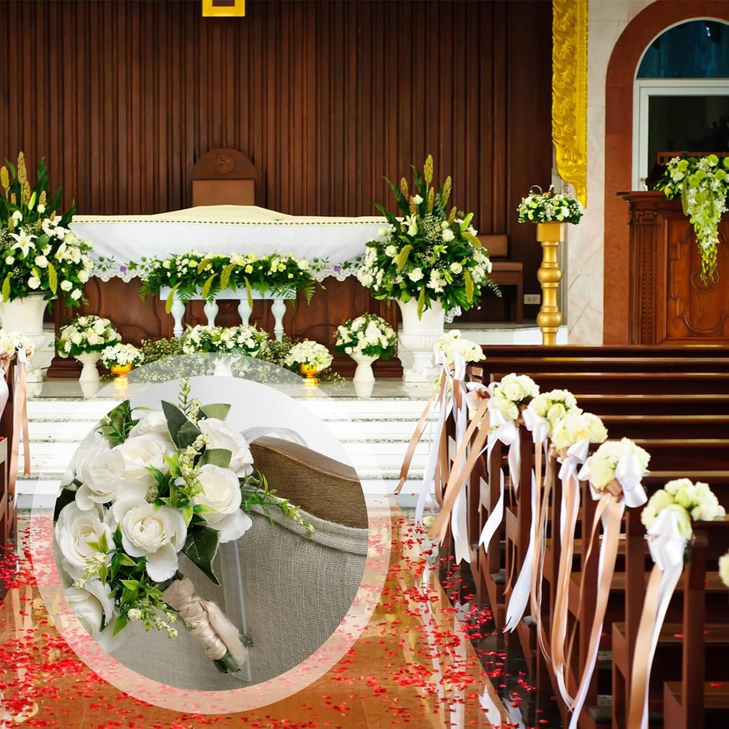 Wholesale 24 Pcs Heavy Duty Clear Plastic Pew Clips Hooks for Wedding Church Aisle Chair Wreath Flower Bow Garland Decorations Supplier