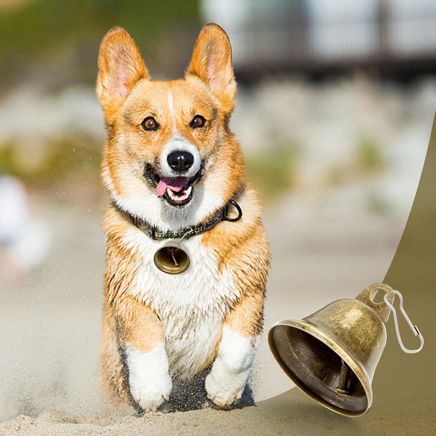 Wholesale 34PCS Small Brass Craft Bells with Spring Hooks for Homes Wedding Party Decorations Keychains Hanging Wind Chimes 1.7