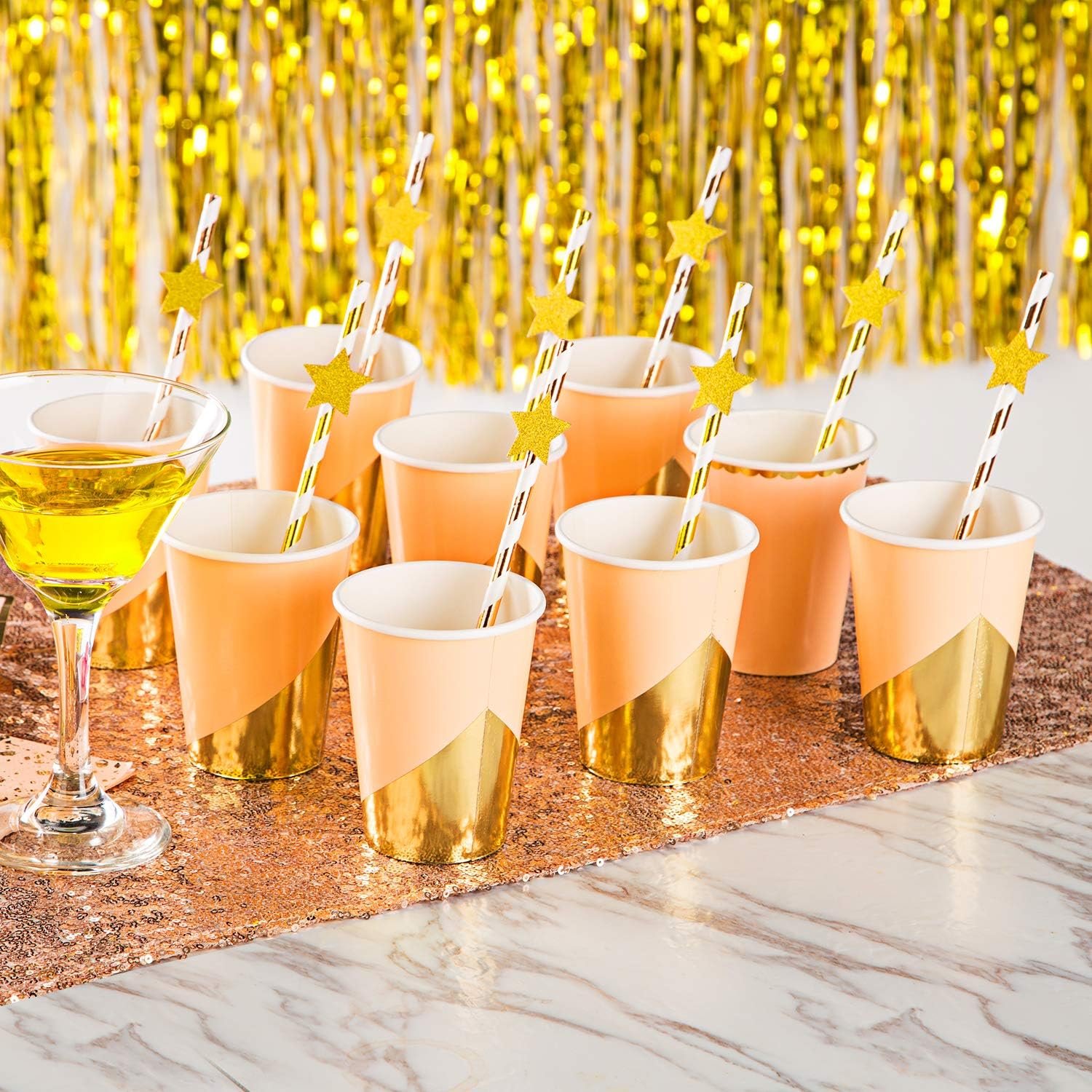 Wholesale Glitter Five Star Confetti Wedding Party Table Decor 1.2’’ in Diameter Glitter Gold 200pc Supplier