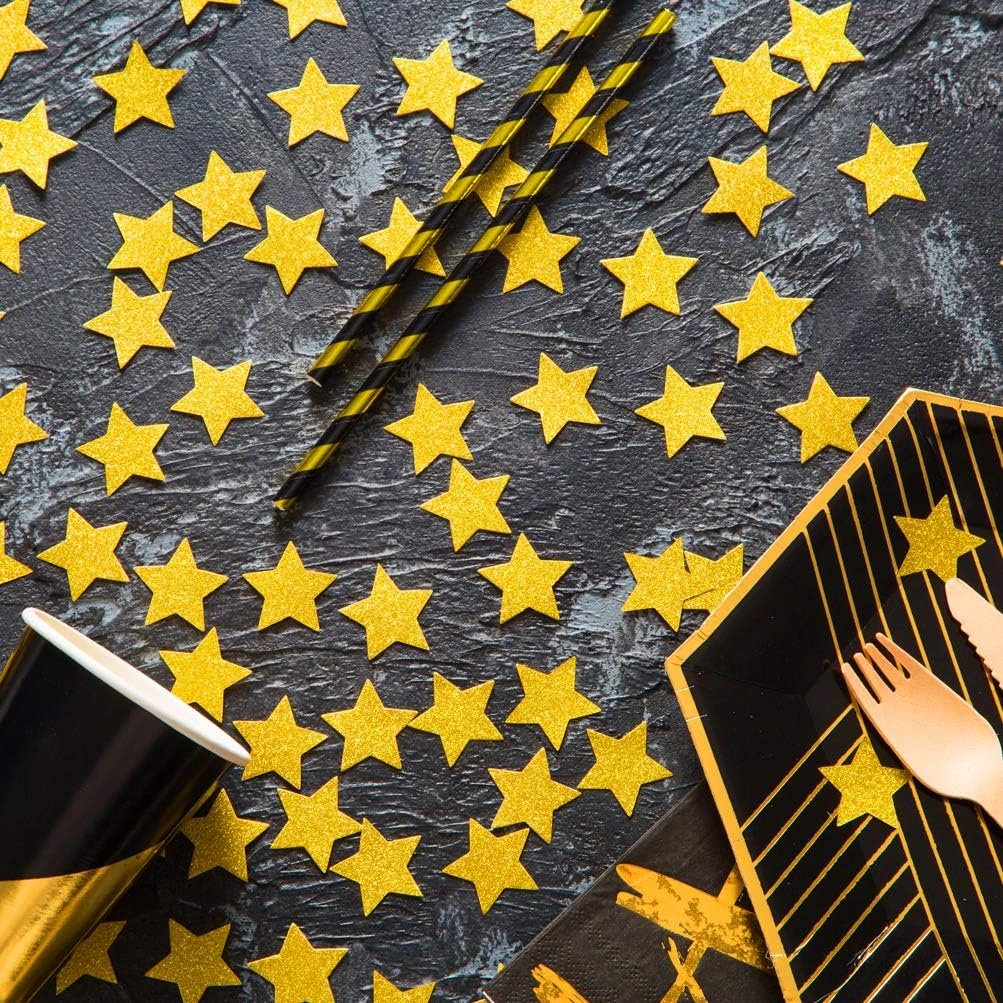 Wholesale Glitter Five Star Confetti Wedding Party Table Decor 1.2’’ in Diameter Glitter Gold 200pc Supplier