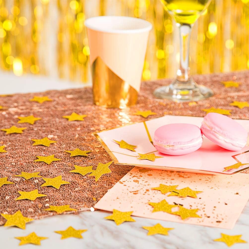 Wholesale Glitter Five Star Confetti Wedding Party Table Decor 1.2’’ in Diameter Glitter Gold 200pc Supplier