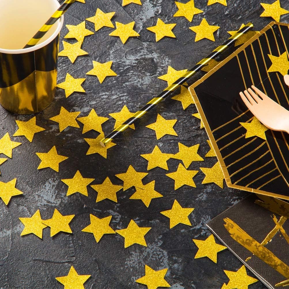 Wholesale Glitter Five Star Confetti Wedding Party Table Decor 1.2’’ in Diameter Glitter Gold 200pc Supplier