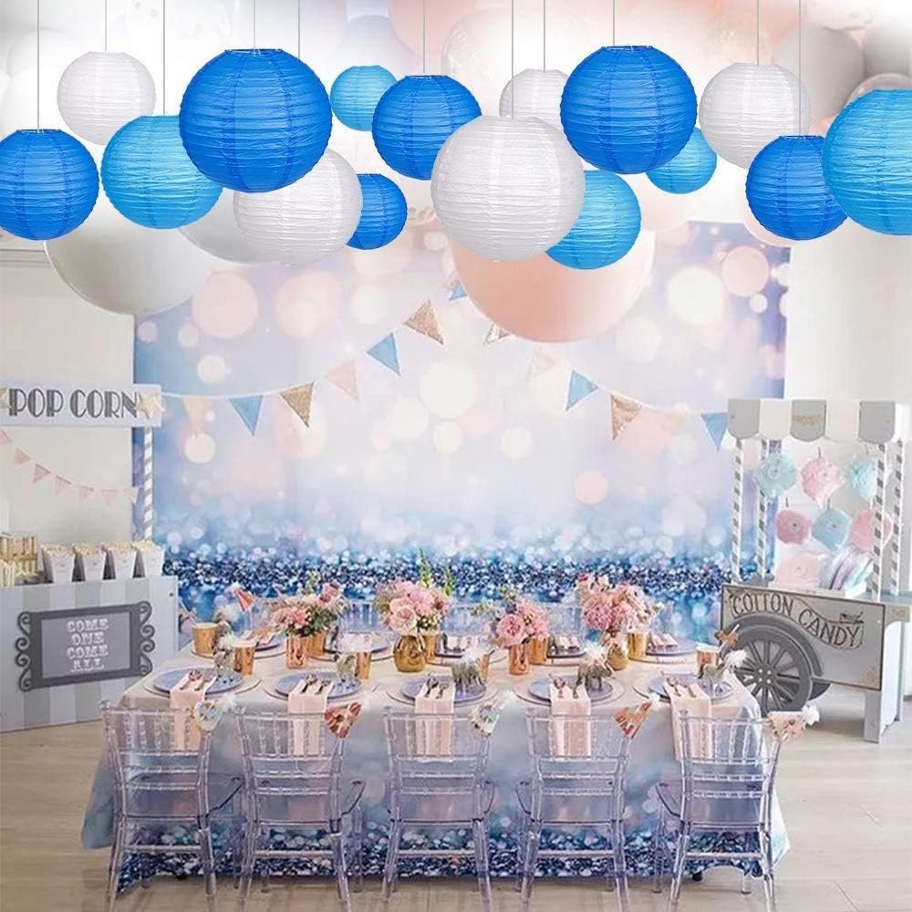Wholesale Blue Paper Lanterns 12 Pcs Assorted Sizes 6 Wholesale Blue Paper Lanterns 12 Pcs Assorted Sizes 6