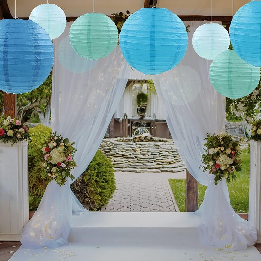 Wholesale Blue Paper Lanterns 12 Pcs Assorted Sizes 6 Wholesale Blue Paper Lanterns 12 Pcs Assorted Sizes 6