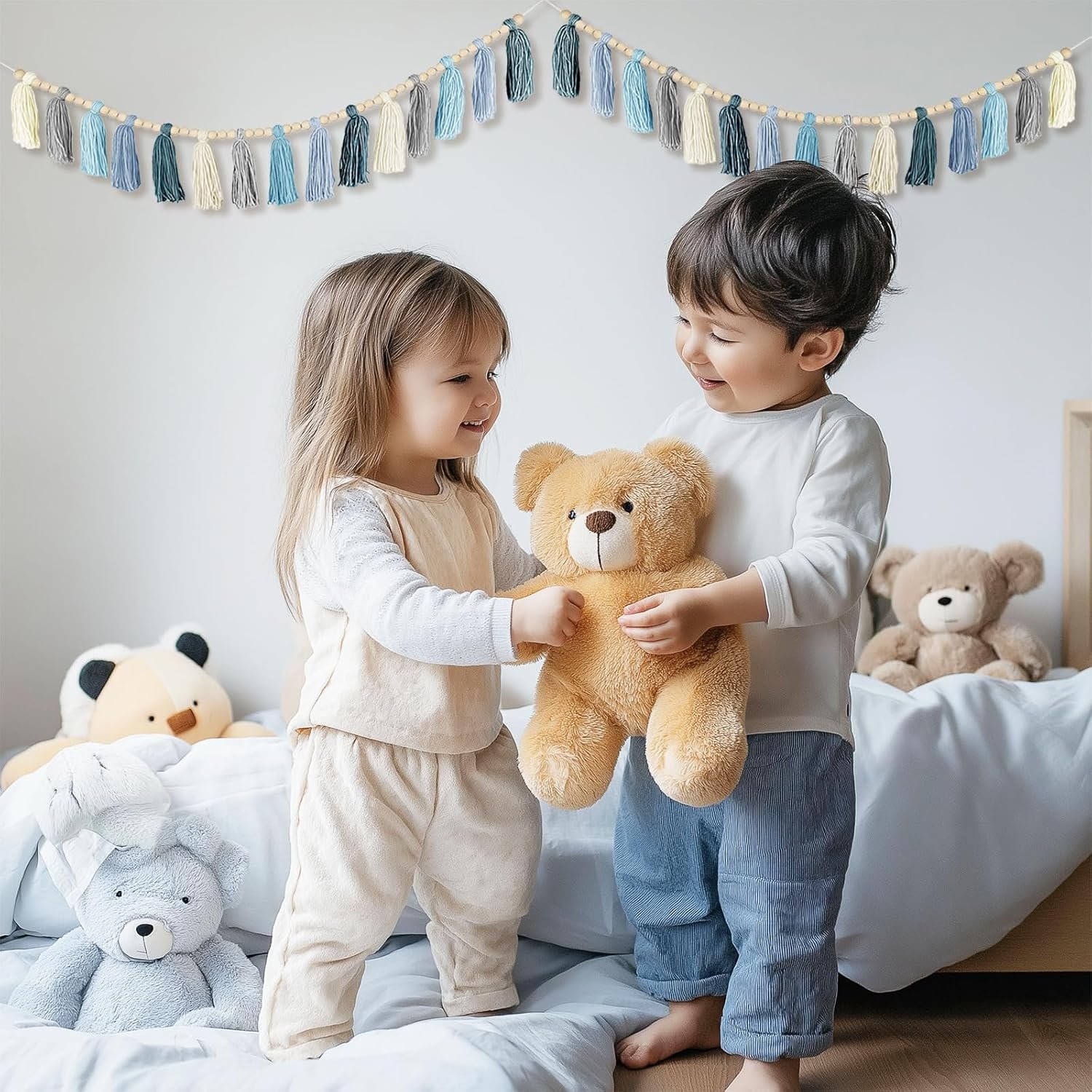 Wholesale Boho Yarn Tassel Garland Handmade Wall Hanging Decor for Nursery Baby Shower Kids Room Classroom Birthday Party Macrame Tassels Bunting Banner for Bedroom Office Home Sky Blue Supplier Wholesale Boho Yarn Tassel Garland Handmade Wall Hanging Decor for Nursery Baby Shower Kids Room Classroom Birthday Party Macrame Tassels Bunting Banner for Bedroom Office Home Sky Blue Supplier