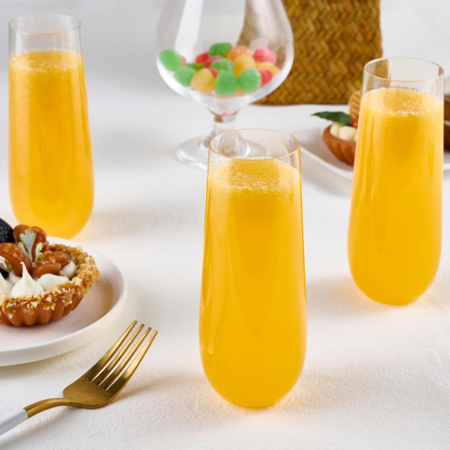 Wholesale 24 Pack 9 Oz Clear Stemless Plastic Champagne Flutes Heavy Duty Shatterproof Disposable Toasting Glasses Supplier Wholesale 24 Pack 9 Oz Clear Stemless Plastic Champagne Flutes Heavy Duty Shatterproof Disposable Toasting Glasses Supplier