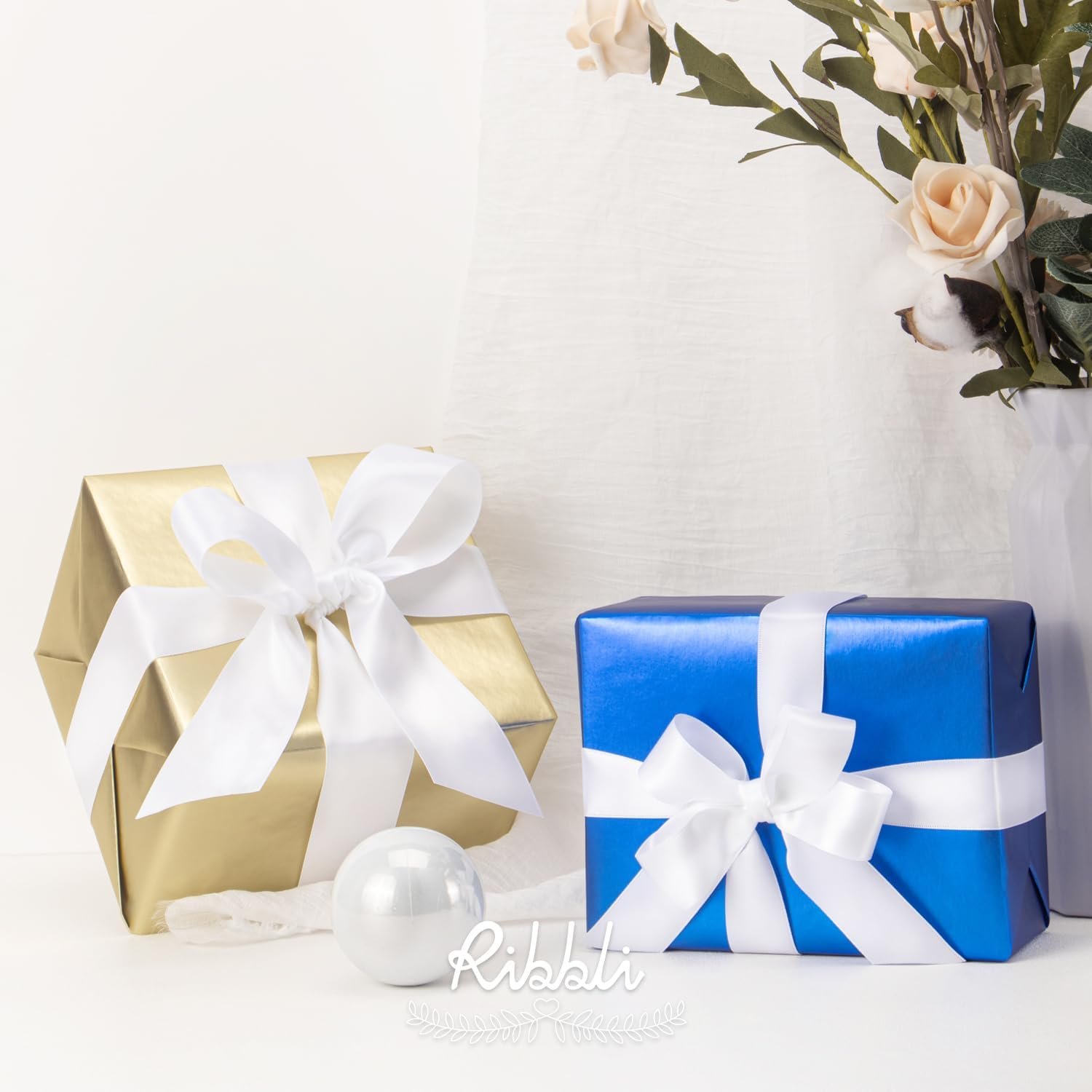 Wholesale White Double Faced Satin Ribbon 1-1/2” x 25 Yards Continuous for Bows Bouquets Gift Wrapping Wedding Floral Arrangements Supplier Wholesale White Double Faced Satin Ribbon 1-1/2” x 25 Yards Continuous for Bows Bouquets Gift Wrapping Wedding Floral Arrangements Supplier