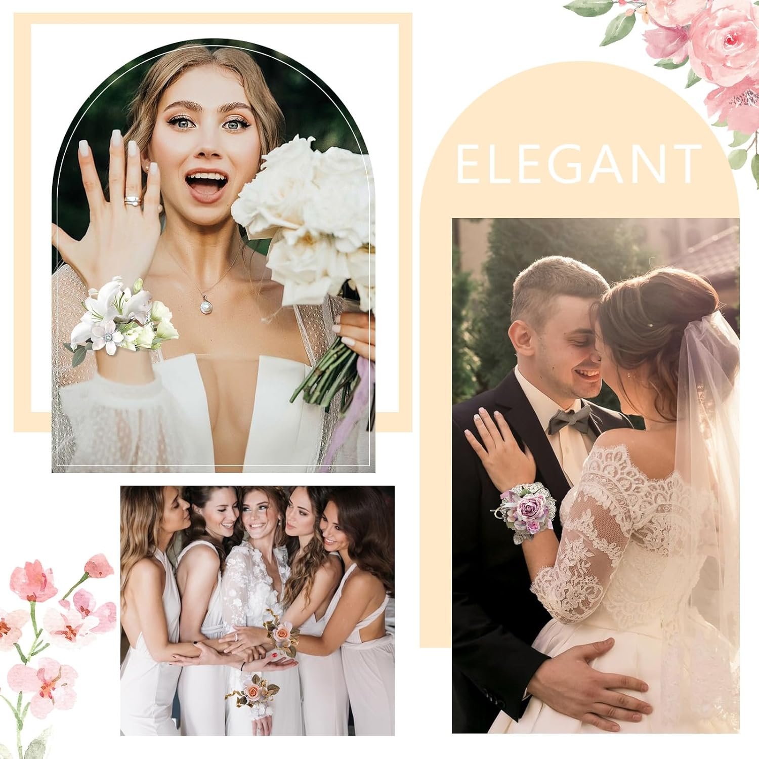 Wholesale Elastic Rhinestone Wrist Corsage Bracelets Wedding Party Prom DIY Supplies Supplier