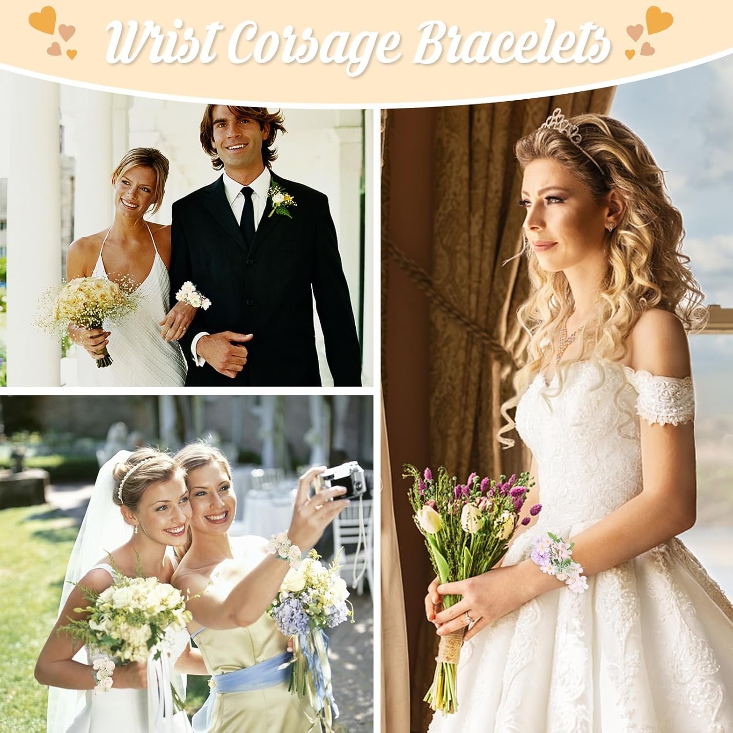 Wholesale Elastic Rhinestone Wrist Corsage Bracelets Wedding Party Prom DIY Supplies Supplier