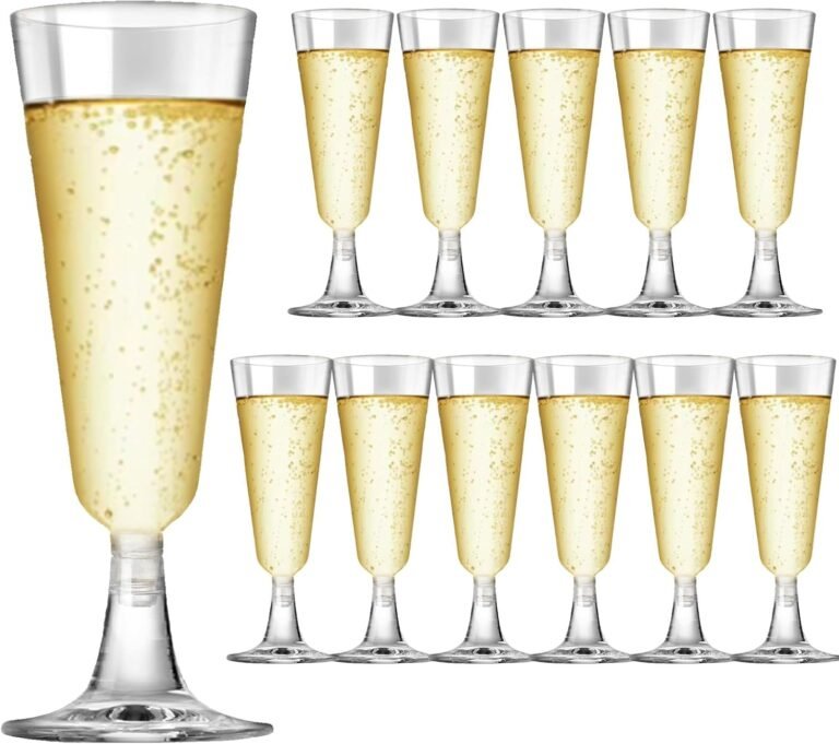 Champagne Flutes Plastic,25 Pack Wine Glasses,Disposable Champagne Glasses,5 Oz Clear Shot Cups,New Year Christmas Party Wedding Birthday Drinking Beer Water Dessert Cocktail Cups Bulk