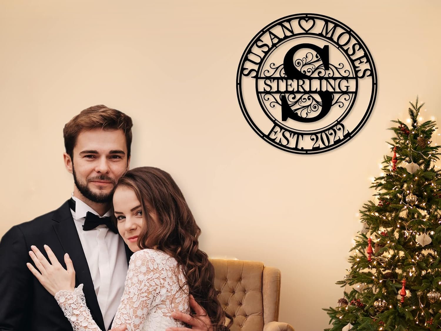 Wholesale Personalized Metal Name Signs Custom Last Name Signs for New Home Wedding Gifts Supplier