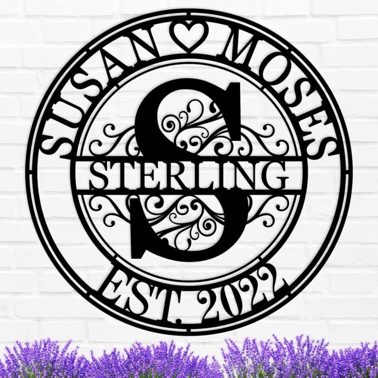 Personalized Metal Name Signs - Custom Last Name Signs for New Home, Wedding Gifts