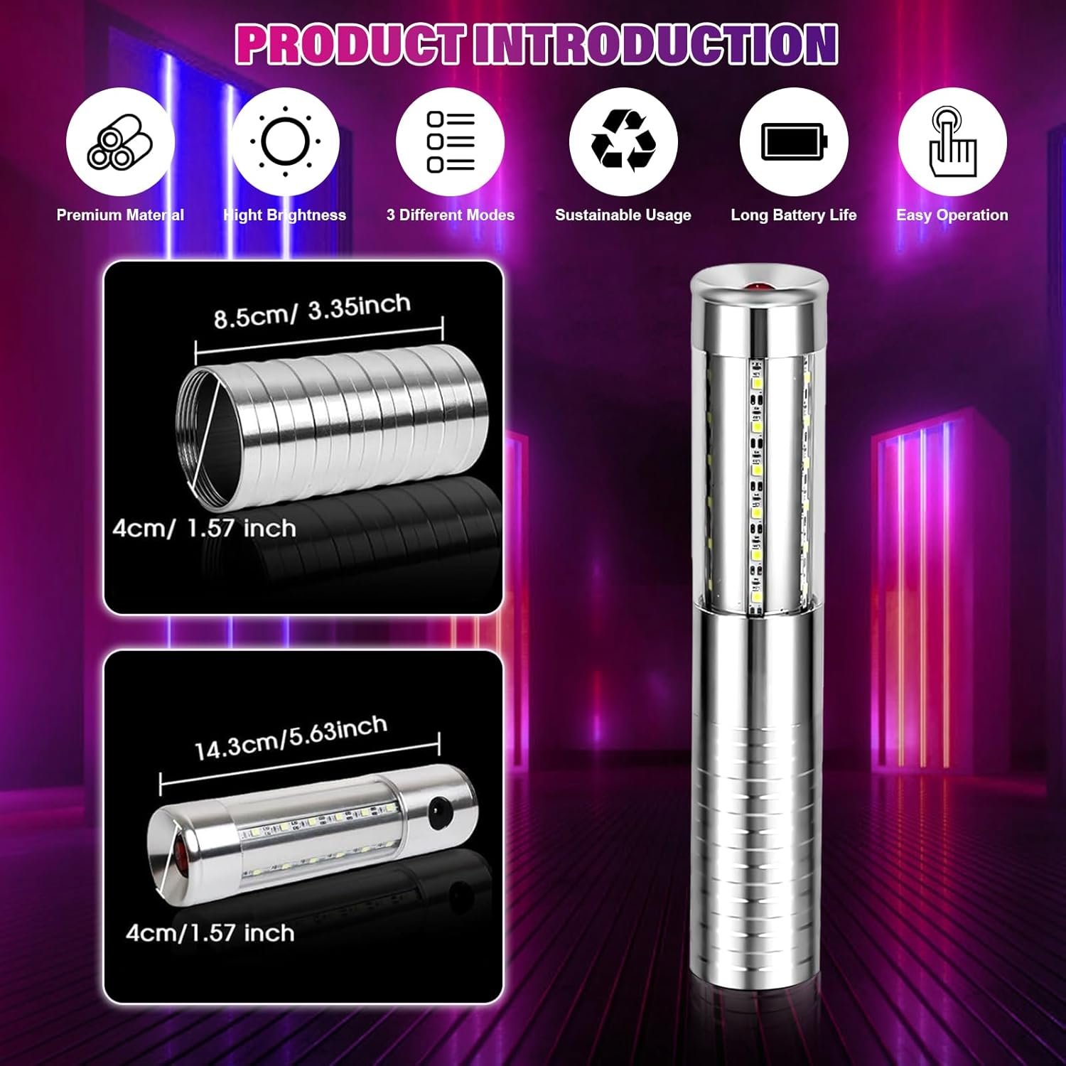 Wholesale 4 Pieces Rechargeable Reusable Bottle Service Lights Sparklers for Bars Nightclubs Concerts Birthdays Weddings Parties Supplier