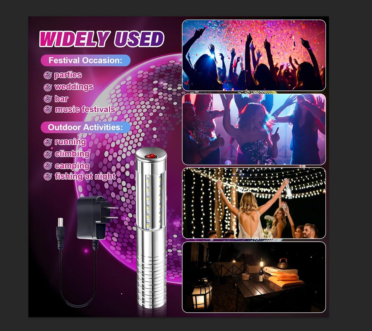 Wholesale 4 Pieces Rechargeable Reusable Bottle Service Lights Sparklers for Bars Nightclubs Concerts Birthdays Weddings Parties Supplier