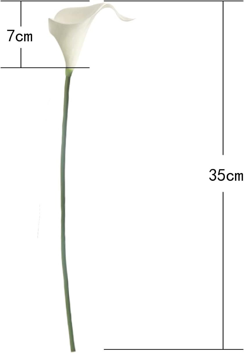 Wholesale 12Pcs White Calla Lily Artificial Flowers Bouquet Wedding Bride Shower Blessing Gift Home Decoration Supplier