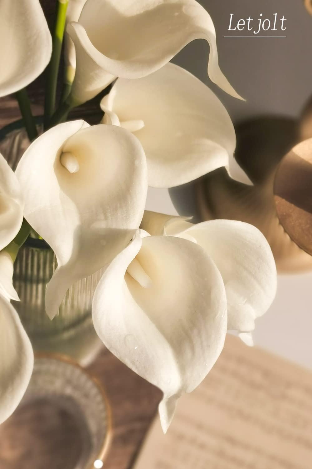 Wholesale 12Pcs White Calla Lily Artificial Flowers Bouquet Wedding Bride Shower Blessing Gift Home Decoration Supplier