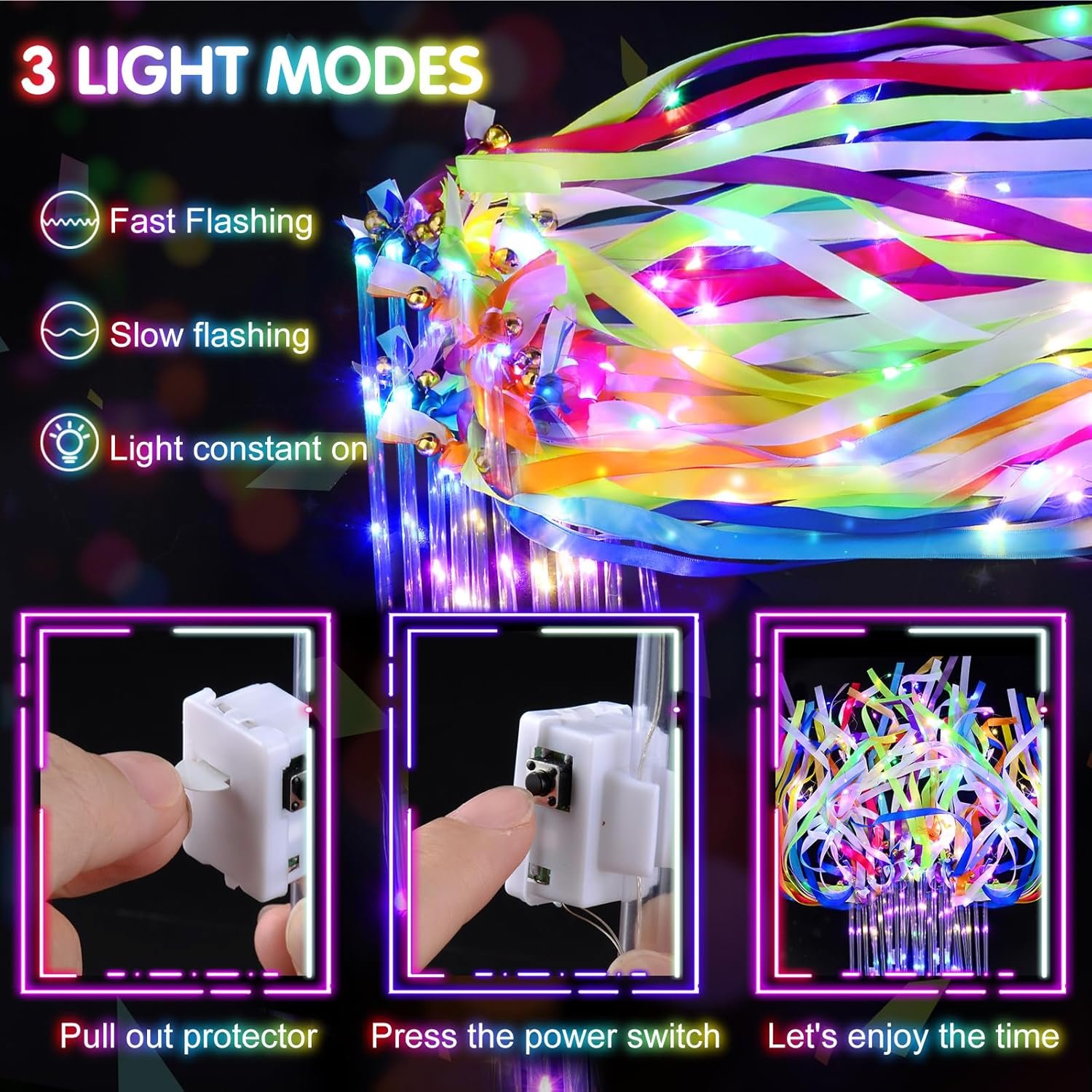 Wholesale 100 PCS LED Light Up Fairy Wands with Bells and 3 Flashing Modes for Weddings New Year Raves Concerts Birthdays Parties Supplier Wholesale 100 PCS LED Light Up Fairy Wands with Bells and 3 Flashing Modes for Weddings New Year Raves Concerts Birthdays Parties Supplier