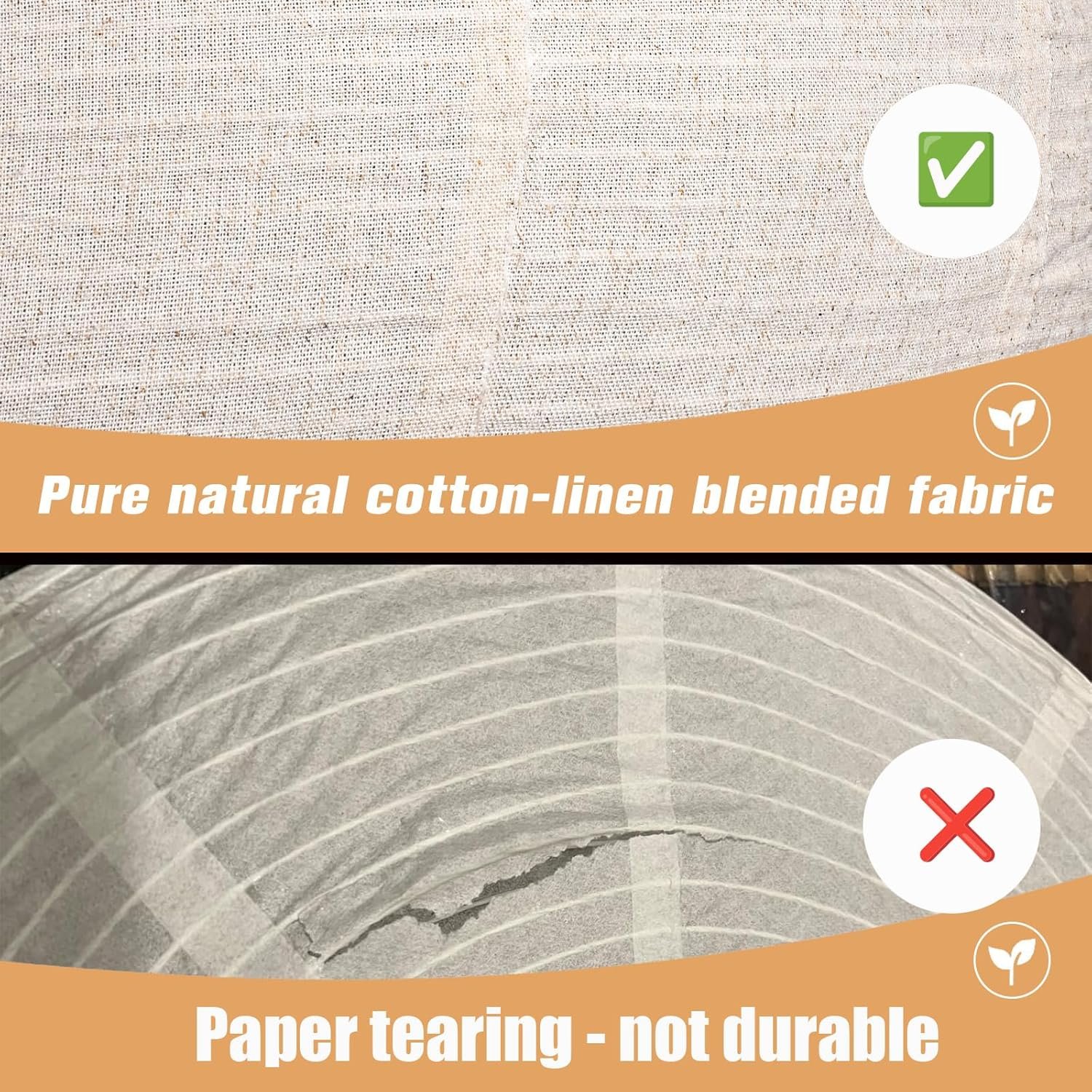 Wholesale Large 20 Inch Round Linen Hanging Pendant Lamp Shade Handmade Minimalist Decor Replaces Paper Lanterns for Living Room Hallway Bedroom Kitchen Supplier Wholesale Large 20 Inch Round Linen Hanging Pendant Lamp Shade Handmade Minimalist Decor Replaces Paper Lanterns for Living Room Hallway Bedroom Kitchen Supplier