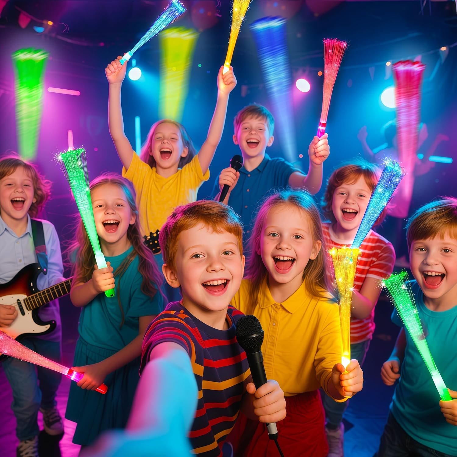 Wholesale Glow Fiber Optic Wands Halloween Glow Sticks Bulk Party Pack Glow in the Dark Party Supplies Favor Flashing Light Up Sticks for Birthday Holiday Wedding Halloween Christmas (25 Pack) Supplier