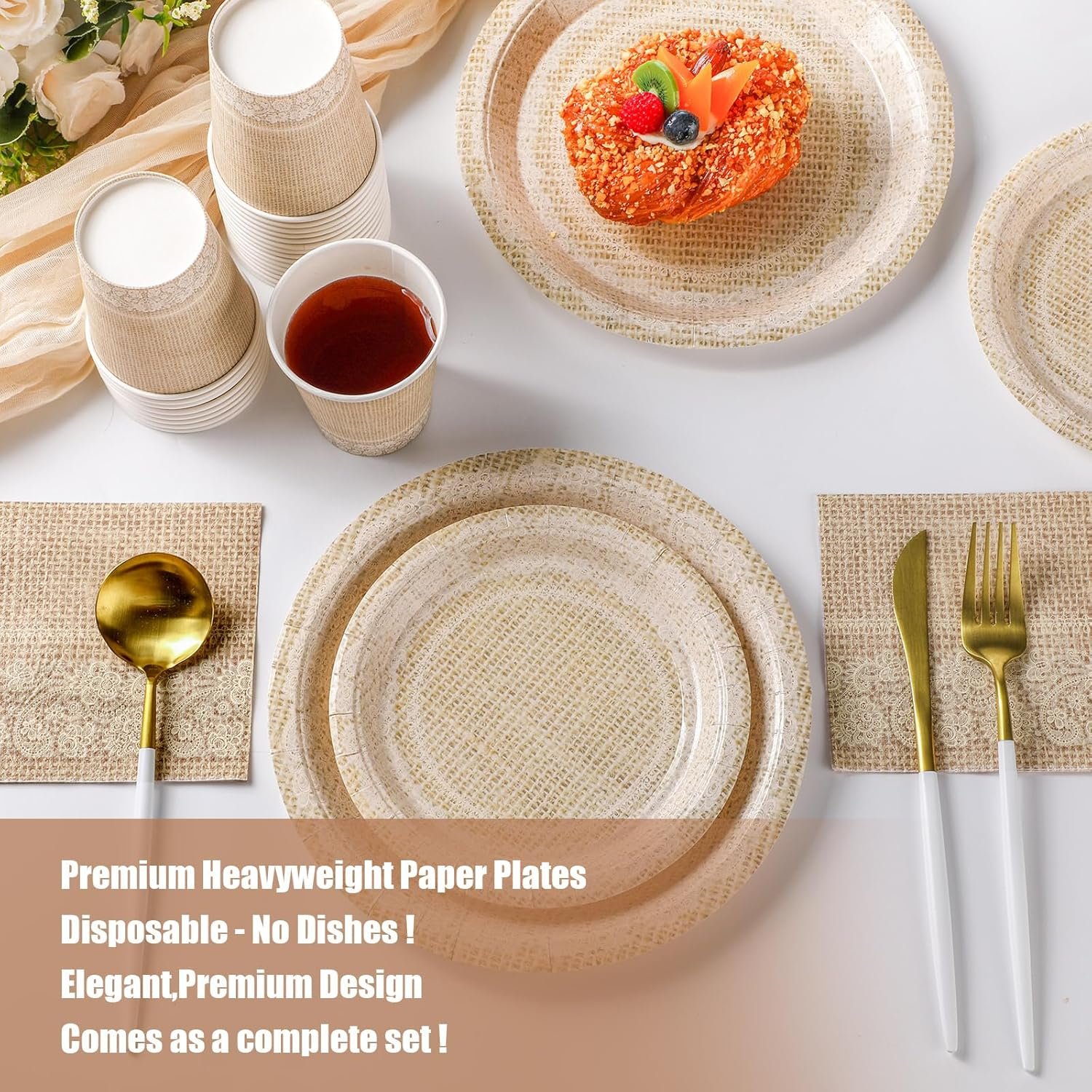 Wholesale 250 Pcs White Lace Disposable Tableware Set Paper Plates Napkins Cups Vintage Party Supplies for Wedding Bridal Shower Supplier Wholesale 250 Pcs White Lace Disposable Tableware Set Paper Plates Napkins Cups Vintage Party Supplies for Wedding Bridal Shower Supplier