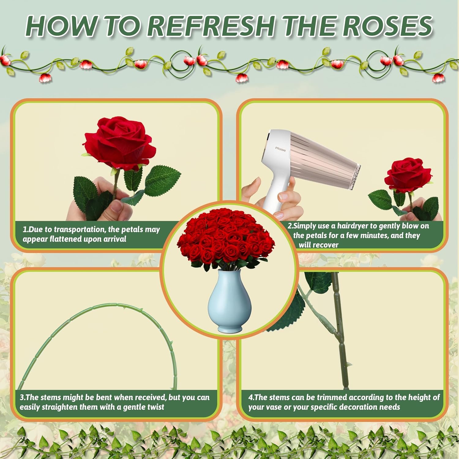 Wholesale 50 PCS Realistic Silk Artificial Red Roses with Stems Bulk Faux Flowers for Wedding Decoration Anniversary Bridal Bouquet DIY Floral Arrangement Romantic Home Decor Gifts Supplier