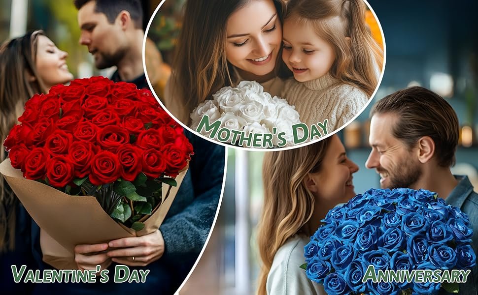 Wholesale 50 PCS Realistic Silk Artificial Red Roses with Stems Bulk Faux Flowers for Wedding Decoration Anniversary Bridal Bouquet DIY Floral Arrangement Romantic Home Decor Gifts Supplier