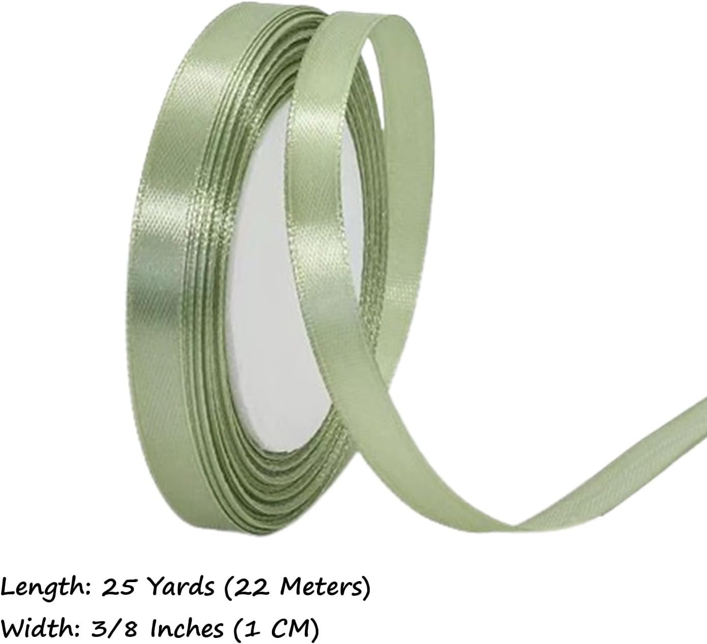 Wholesale Sage Green Satin Ribbon 3/8 Inch x 25 Yards Solid Color for Gift Wrapping Hair Bows Easter Crafts Wreaths Floral Bouquets Wedding Party Baby Shower DIY Projects Supplier