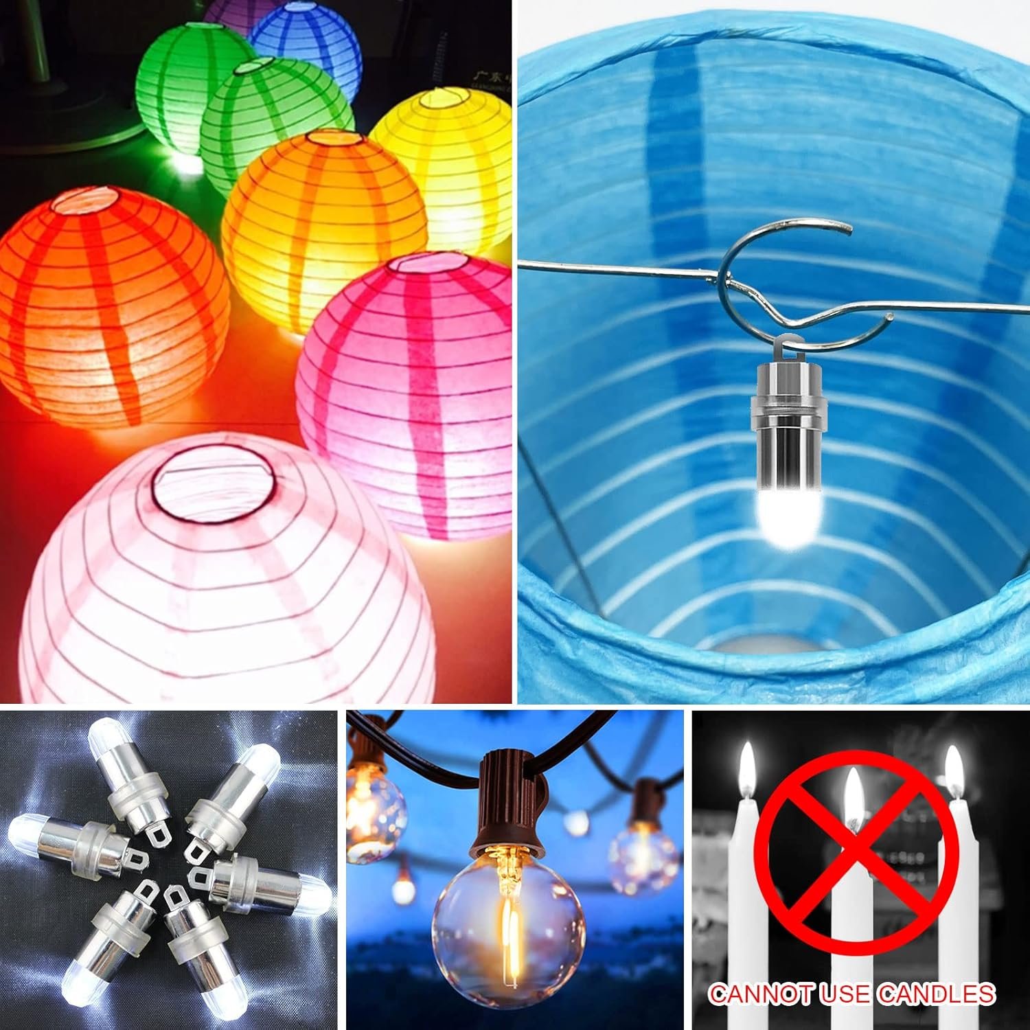 Wholesale 16 Pcs Colorful Multicolor Paper Lanterns Sizes 4” 6” 8” 10” Hanging Ball Decorations for Home Parties Weddings Supplier