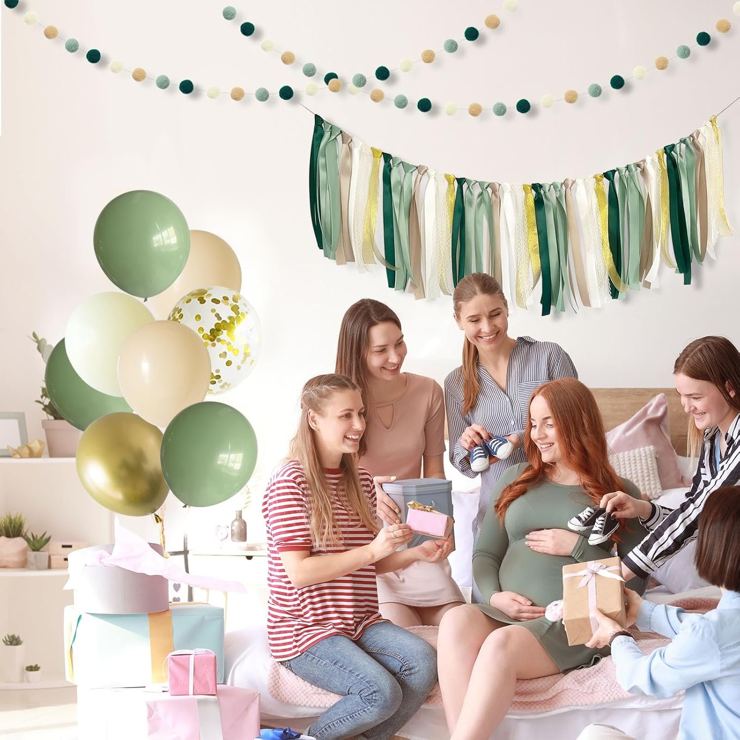 Wholesale Sage Green Ribbon Felt Ball Pom Pom Garland Tan Brown Ivory Gold Fabric Banner Birthday Bridal Baby Shower Wall Hanging Party Decorations Wild Safari Jungle Botanical Greenery Supplies Supplier Wholesale Sage Green Ribbon Felt Ball Pom Pom Garland Tan Brown Ivory Gold Fabric Banner Birthday Bridal Baby Shower Wall Hanging Party Decorations Wild Safari Jungle Botanical Greenery Supplies Supplier