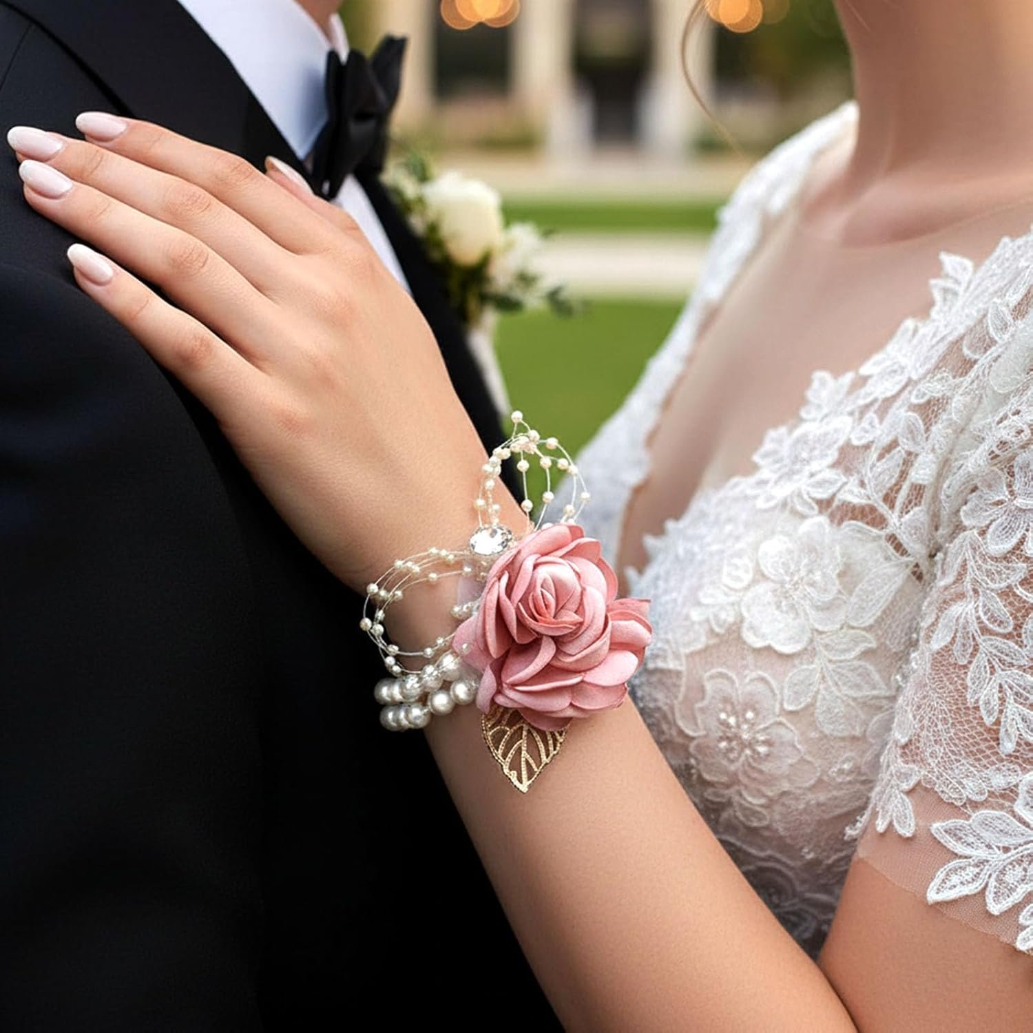 Wholesale Pink Satin Rose Bridal Wrist Corsage with Pearl Beads and Rhinestones Elegant Wedding Flower Bracelet for Bridesmaids and Prom Supplier Wholesale Pink Satin Rose Bridal Wrist Corsage with Pearl Beads and Rhinestones Elegant Wedding Flower Bracelet for Bridesmaids and Prom Supplier