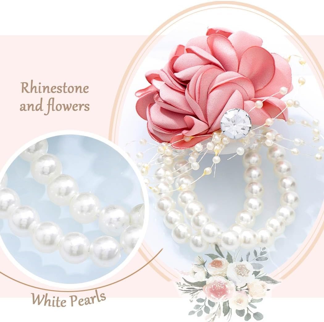 Wholesale Pink Satin Rose Bridal Wrist Corsage with Pearl Beads and Rhinestones Elegant Wedding Flower Bracelet for Bridesmaids and Prom Supplier Wholesale Pink Satin Rose Bridal Wrist Corsage with Pearl Beads and Rhinestones Elegant Wedding Flower Bracelet for Bridesmaids and Prom Supplier