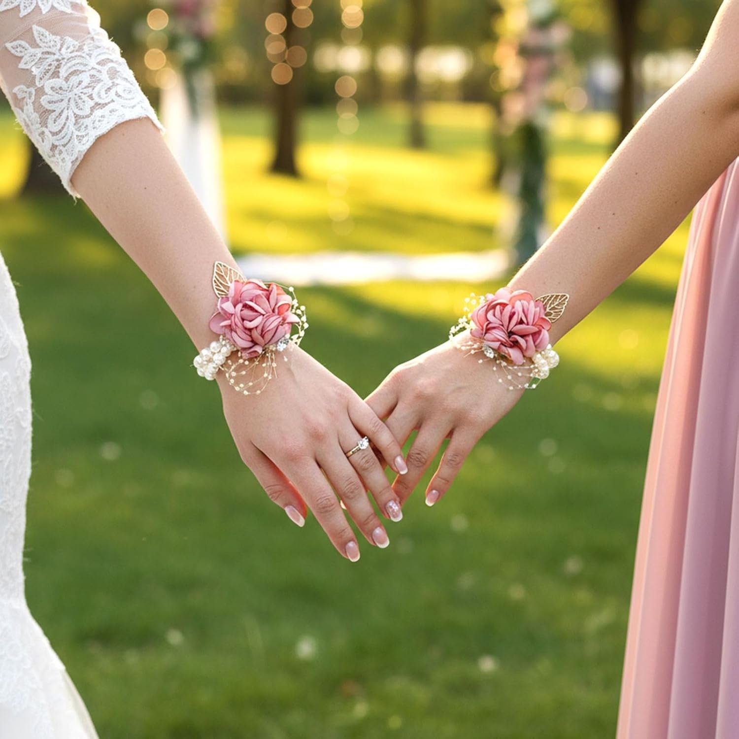 Wholesale Pink Satin Rose Bridal Wrist Corsage with Pearl Beads and Rhinestones Elegant Wedding Flower Bracelet for Bridesmaids and Prom Supplier Wholesale Pink Satin Rose Bridal Wrist Corsage with Pearl Beads and Rhinestones Elegant Wedding Flower Bracelet for Bridesmaids and Prom Supplier