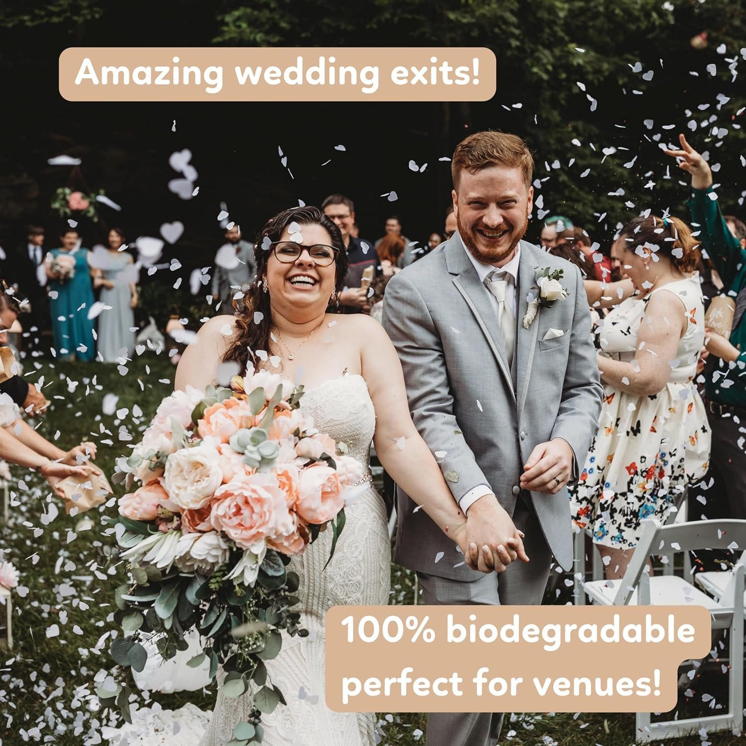 Wholesale White Biodegradable Heart Confetti Poppers 6 Pack 12 in Party Decoration for Valentine's Day Wedding Bridal Shower Wedding Supplies Favors Supplier