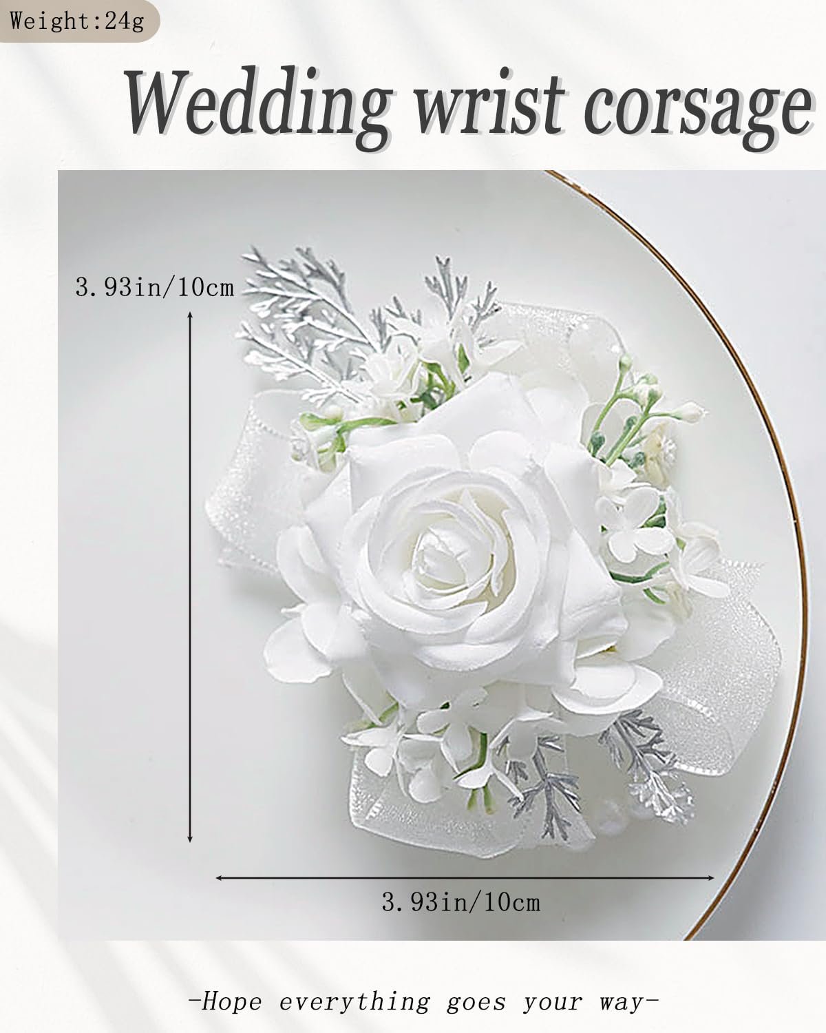 Wholesale Bridal Prom Rose Wrist Corsage Artificial Pearl Flower Wristlet Bridesmaid Bracelet for Wedding Ceremony Party (White) Supplier Wholesale Bridal Prom Rose Wrist Corsage Artificial Pearl Flower Wristlet Bridesmaid Bracelet for Wedding Ceremony Party (White) Supplier