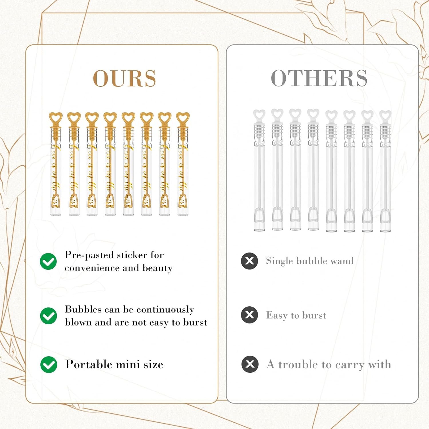 Wholesale 60 Count Mini Heart Bubble Wands Bulk for Wedding Guests Send Off Adult Party Supplies Valentine Anniversaries Celebrations Supplier