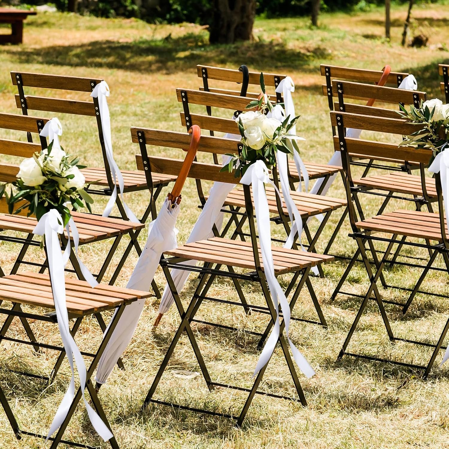 Wholesale 24 Pcs Large Wedding Ribbon Bows with Long Tails 10 x 36 Inch Aisle Decor for Chairs Background Bridal Shower Reception Ceremony Supplier Wholesale 24 Pcs Large Wedding Ribbon Bows with Long Tails 10 x 36 Inch Aisle Decor for Chairs Background Bridal Shower Reception Ceremony Supplier