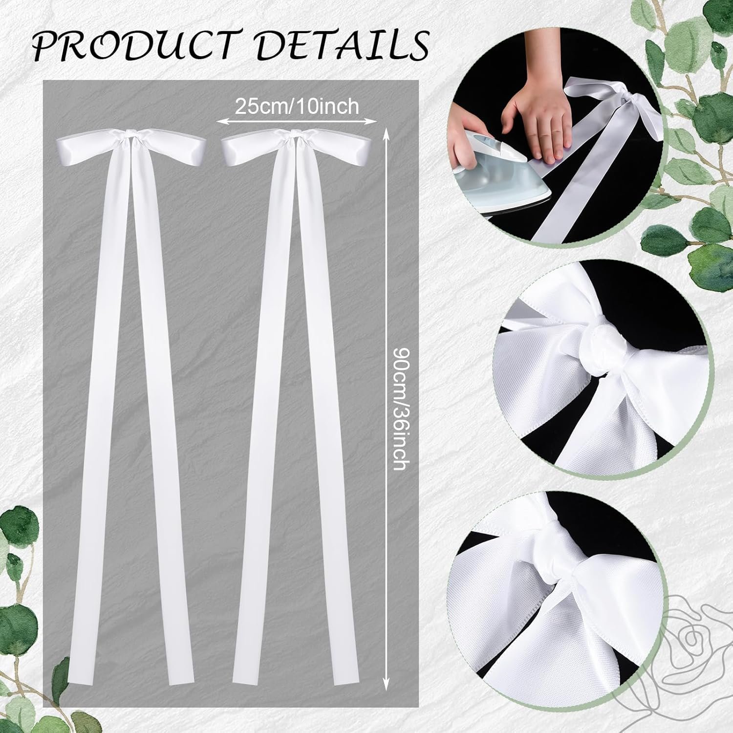 Wholesale 24 Pcs Large Wedding Ribbon Bows with Long Tails 10 x 36 Inch Aisle Decor for Chairs Background Bridal Shower Reception Ceremony Supplier Wholesale 24 Pcs Large Wedding Ribbon Bows with Long Tails 10 x 36 Inch Aisle Decor for Chairs Background Bridal Shower Reception Ceremony Supplier