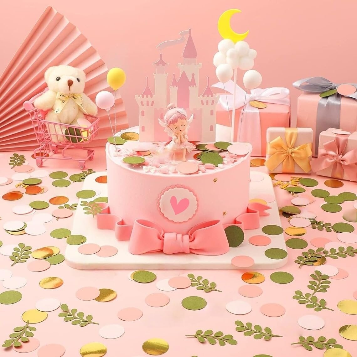 Wholesale 100 Pcs Pink Golden Sage Olive Green Peach Blush Round Party Table Confetti for Wedding Bridal Shower Engagement Birthday Baby Shower Decor Supplier