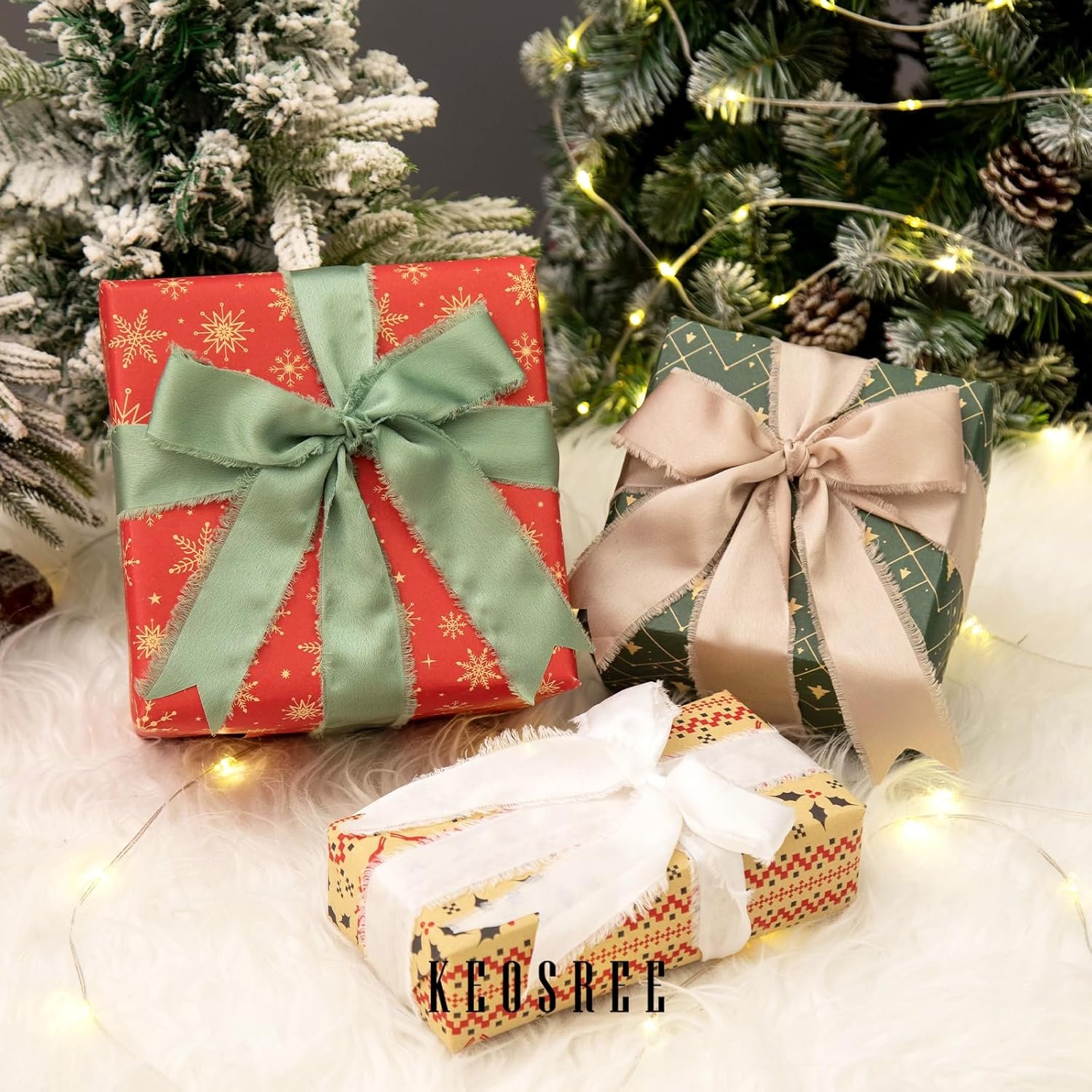 Wholesale Brown Silk Satin Frayed Ribbon Dark Champagne for Bridal Bouquets Christmas Wrapping Wedding Invitations Decor 1.5