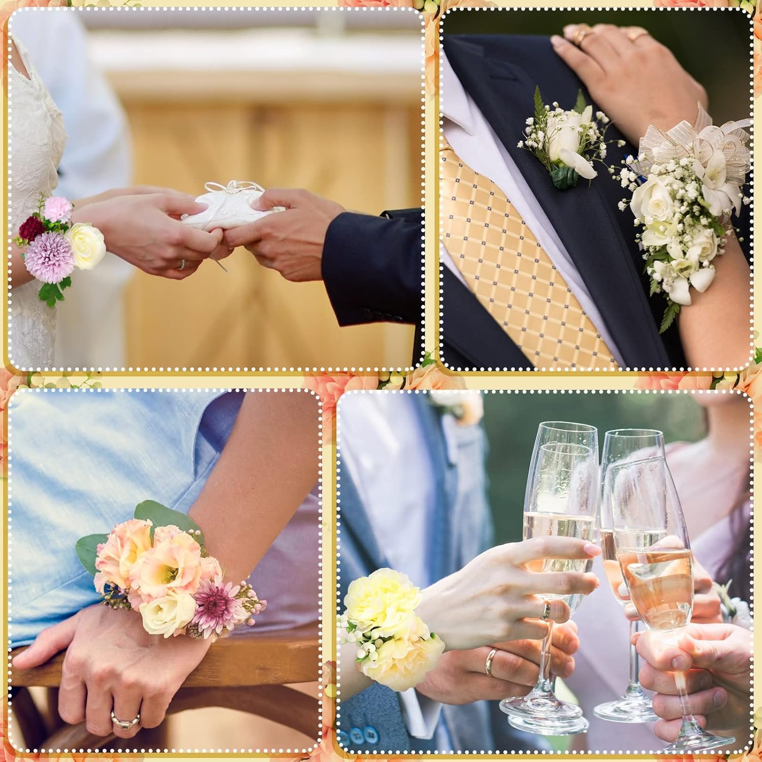 Wholesale 4 Pieces Rhinestone Stretch Corsage Wristlet Bands DIY Wedding Bracelets Accessories for Prom Bride Shower Anniversary Supplier Wholesale 4 Pieces Rhinestone Stretch Corsage Wristlet Bands DIY Wedding Bracelets Accessories for Prom Bride Shower Anniversary Supplier