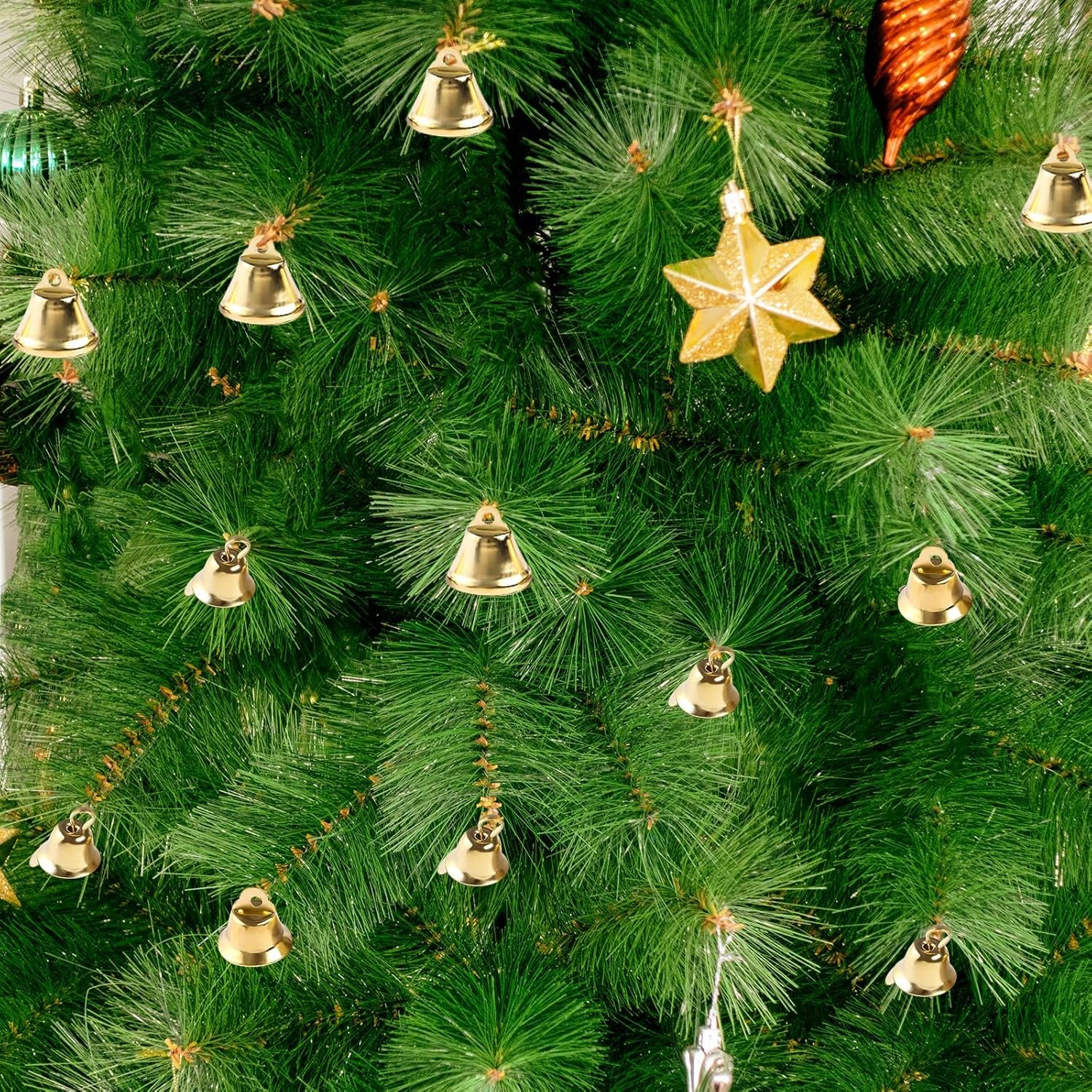 Wholesale 100PCS Small Gold Mini Bells for Crafts 50PCS 0.39 Inch and 50PCS 0.55 Inch Decorative Christmas Tree Pendants for Craft Making Favor Decorating Supplier