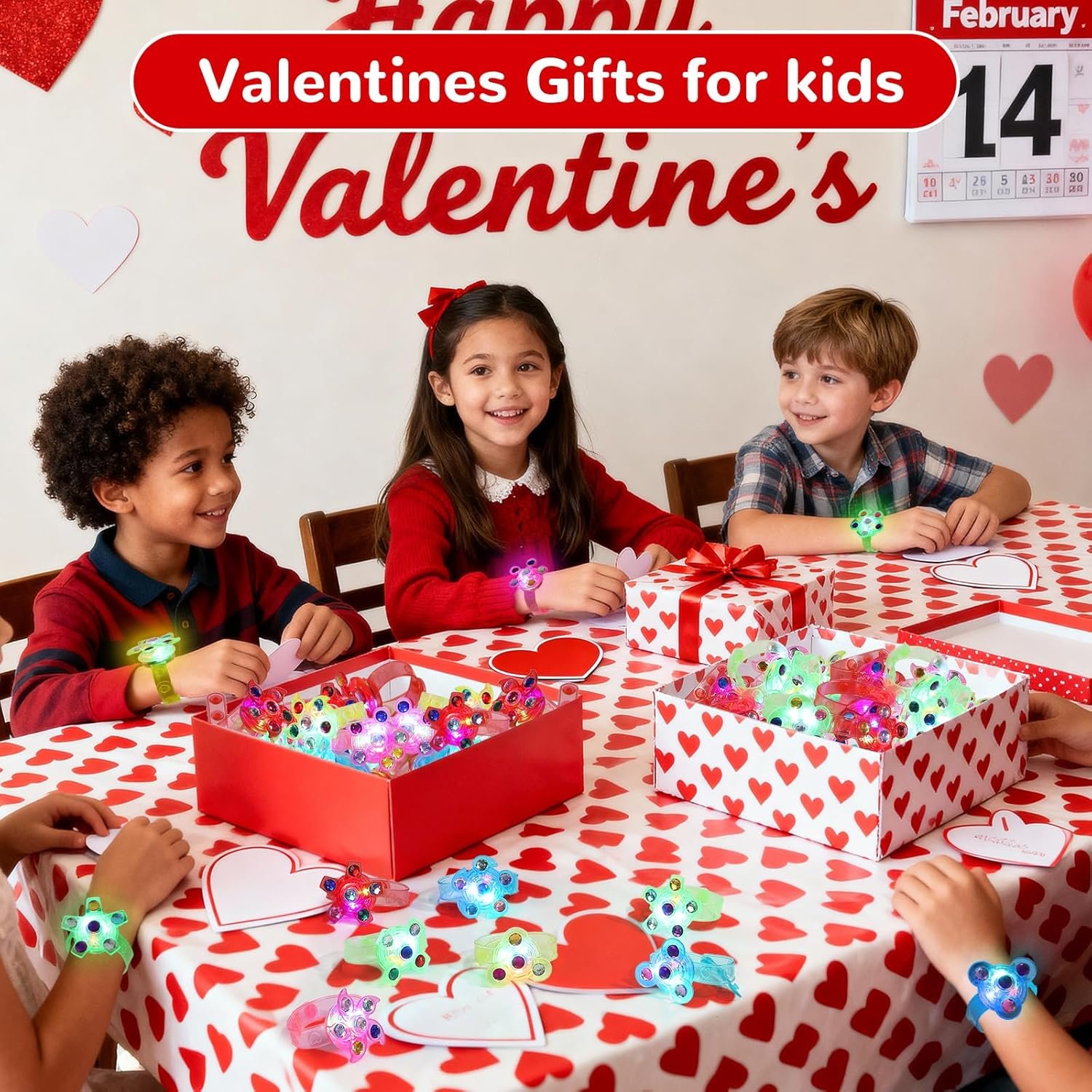 Wholesale 24 Pack LED Light Up Fidget Spinner Bracelets Glow in the Dark Party Favors for Kids Ages 4-8 8-12 Treasure Box Toys Birthday Gifts Carnival Prizes Easter Goodie Bag Stuffers Supplier