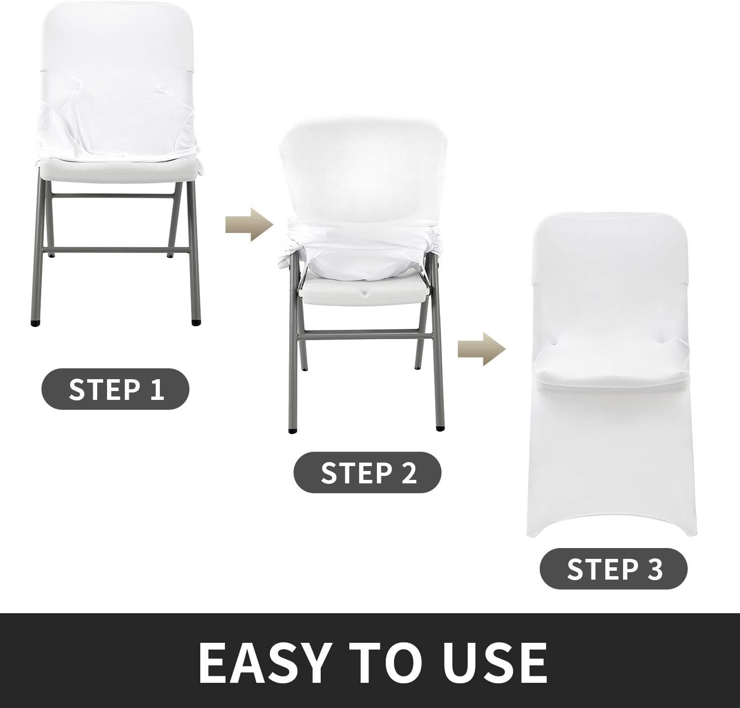 Wholesale Stretch Spandex Folding Chair Covers for Wedding Party Dining Banquet Events White 12pcs Supplier Wholesale Stretch Spandex Folding Chair Covers for Wedding Party Dining Banquet Events White 12pcs Supplier