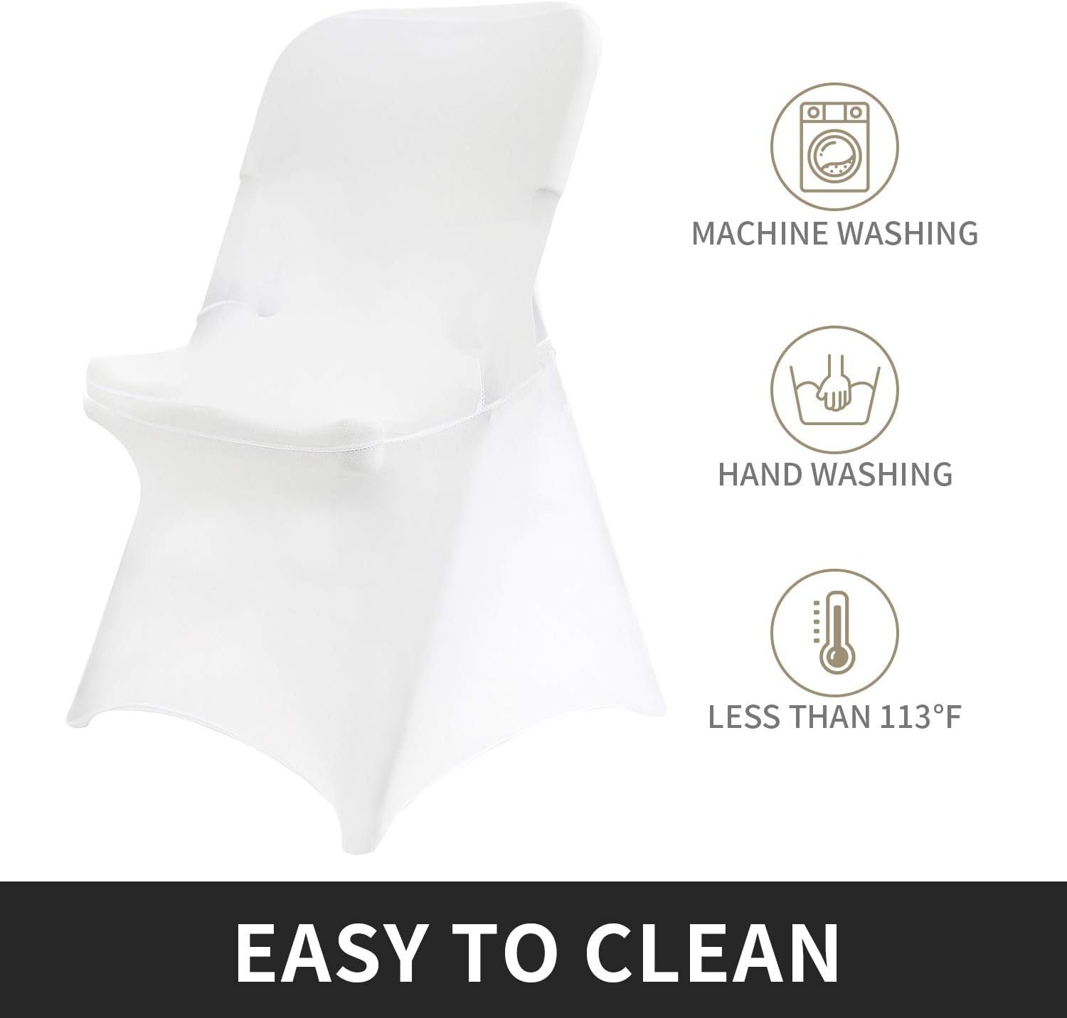 Wholesale Stretch Spandex Folding Chair Covers for Wedding Party Dining Banquet Events White 12pcs Supplier Wholesale Stretch Spandex Folding Chair Covers for Wedding Party Dining Banquet Events White 12pcs Supplier