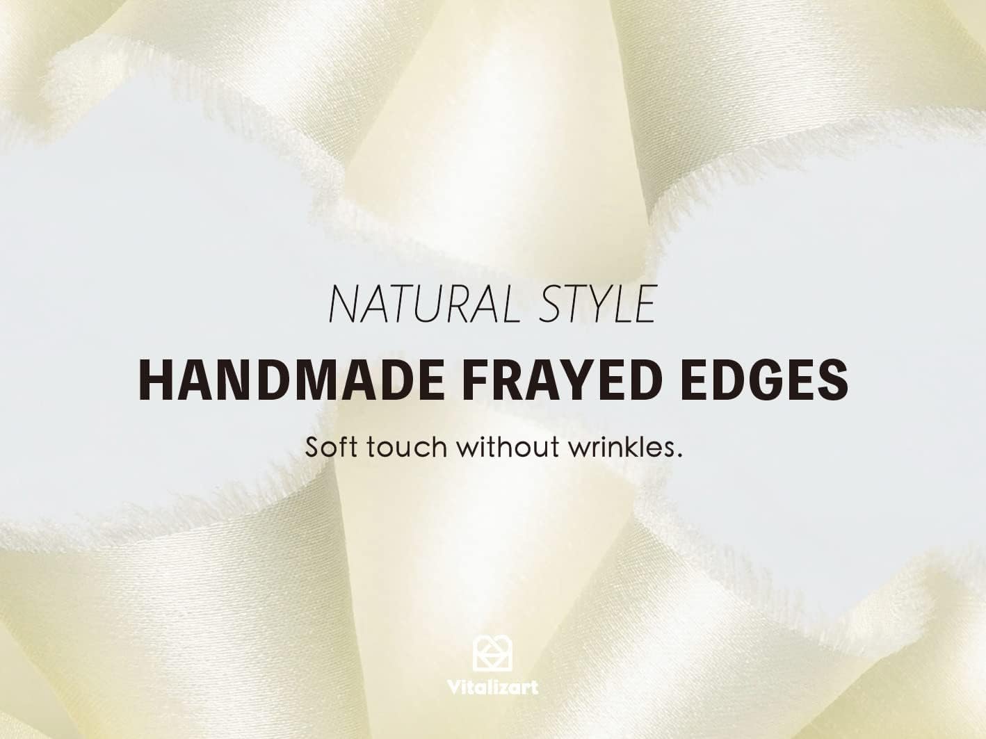 Wholesale White Silk Satin Frayed Ribbons 1-1/2 Inch x 15 Ivory Cream Handmade for Gift Wrapping Baby Shower Wedding Bridal Bouquets Holiday Decor Supplier