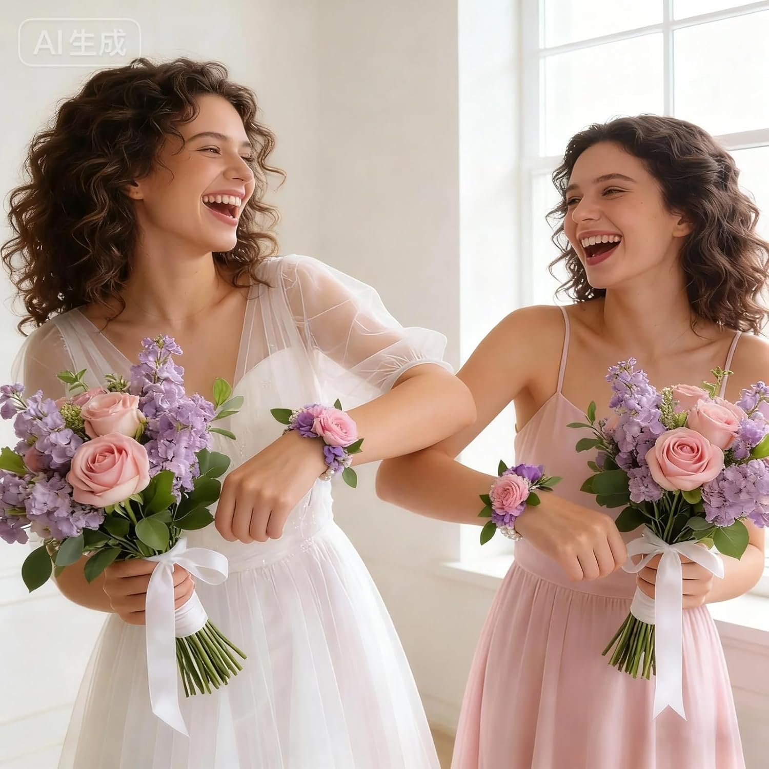 Wholesale 16 Pieces Elastic Stretch Pearl Adjustable Wrist Corsage Bracelets for Wedding Bridal Shower Graduation Party Flowers Supplier