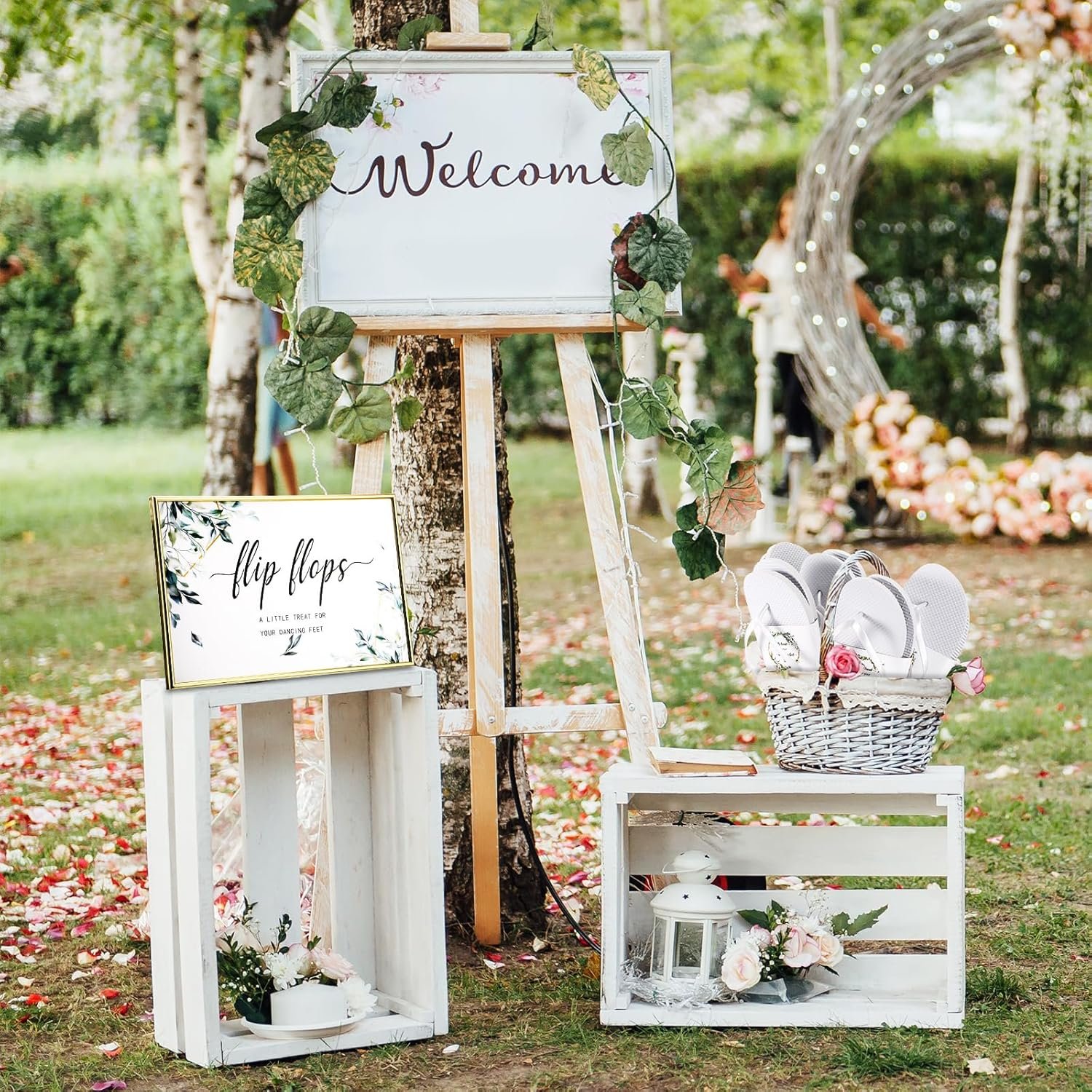 Wholesale 24 Pairs Bulk Flip Flops Wedding Party Favors Strict Rules Sign for Guests Supplier